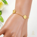 Catholic Town 3 Medal Catholic Bracelet – St. Benedict, Our Lady of Charity & Sacred Heart of Jesus – Adjustable Stainless Steel Bracelet, Gold or Silver