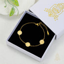 Catholic Town 3 Medal Catholic Bracelet – St. Benedict, Our Lady of Charity & Sacred Heart of Jesus – Adjustable Stainless Steel Bracelet, Gold or Silver
