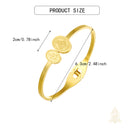 Catholic Town Bangle-style religious bracelet with Miraculous Medal (Available in Gold and Silver colors)