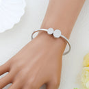 Catholic Town Bangle-style religious bracelet with Miraculous Medal (Available in Gold and Silver colors)