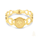 Catholic Town Stainless Steel Religious Bracelet with Our Lady of Charity "Virgen de la Caridad del Cobre" medal (CTSSBCHEARTD-G)