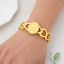 Catholic Town Our Lady of Charity (Virgen de la Caridad del Cobre) Stainless Steel Heart Bracelet (CTSSBCHEARTD-G)