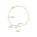 Catholic Town Minimalist Stainless steel cross Bracelet with colored beads ( Gold/Blue , Gold/Red , Gold/White )