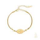 Catholic Town Miraculous Medal Gold-Tone Stainless Steel Adjustable Bracelet