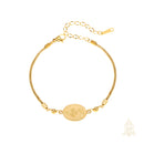 Catholic Town Our Lady of Charity Gold-Tone Stainless Steel Adjustable Bracelet