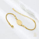 Catholic Town Our Lady of Charity Gold-Tone Stainless Steel Adjustable Bracelet