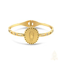 Catholic Town Stainless Steel Open Cuff Bracelet – Our Lady of Guadalupe Image (Available in Gold & Silver)