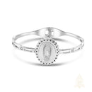 Catholic Town Stainless Steel Open Cuff Bracelet – Our Lady of Guadalupe Image (Available in Gold & Silver)