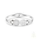 Catholic Town Saint Benedict Stainless Steel Open Cuff Bracelet ( Available in Gold & Silver )