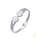 Catholic Town Saint Benedict Open Cuff Bracelet – Stainless Steel (Gold / Silver)