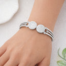 Catholic Town Saint Benedict Open Cuff Bracelet – Stainless Steel (Gold / Silver)