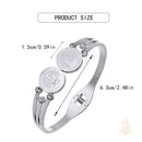 Catholic Town Sacred Heart of Jesus & Nuestra Señora del Carmen Stainless Steel Open Cuff Bracelet (Gold/Silver)