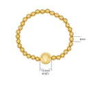 Catholic Town Saint Jude Thaddeus stainless steel Bracelet with 6mm stainless steel beads ( CTSSBSJFM-G )