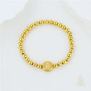 Catholic Town Saint Jude Thaddeus stainless steel Bracelet with 6mm stainless steel beads ( CTSSBSJFM-G )