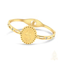 Catholic Town Stainless Steel Open Cuff Bracelet – Our Lady of Charity "Virgen de la Caridad del Cobre" medal (Available in Gold & Silver)