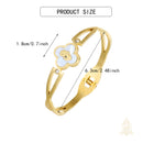 Catholic Town Virgin Mary Clover Bracelet – Stainless Steel (Gold / Silver)