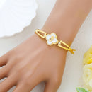 Catholic Town Virgin Mary Clover Bracelet – Stainless Steel (Gold / Silver)