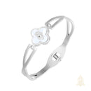Catholic Town Virgin Mary Clover Bracelet – Stainless Steel (Gold / Silver)