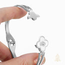 Catholic Town Virgin Mary Clover Bracelet – Stainless Steel (Gold / Silver)