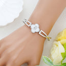 Catholic Town Virgin Mary Clover Bracelet – Stainless Steel (Gold / Silver)