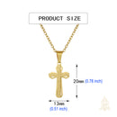 Catholic Town, Catholic Gold Cross Necklace – Stainless Steel Minimalist Faith Cross Pendant (Gold or Silver)
