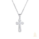 Catholic Town, Catholic Gold Cross Necklace – Stainless Steel Minimalist Faith Cross Pendant (Gold or Silver)