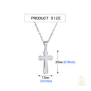 Catholic Town, Catholic Gold Cross Necklace – Stainless Steel Minimalist Faith Cross Pendant (Gold or Silver)