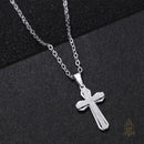 Catholic Town, Catholic Gold Cross Necklace – Stainless Steel Minimalist Faith Cross Pendant (Gold or Silver)