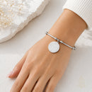 Catholic Town Stainless Steel Religious Cuff Bangle Ball Ends Bracelet with Saint Benedict medal ( Gold & Silver color available )