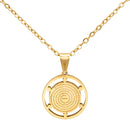 Catholic Town stainless steel Our Lady of Charity ( Virgen de la Caridad del Cobre ) medal with chain ( CTSSPCMST18-G )