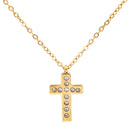 Catholic Town stainless steel Cross Chain Necklace for Women Available in Gold and Silver colors