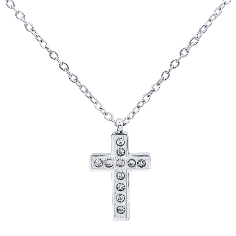 Catholic Town stainless steel Cross Chain Necklace for Women Available in Gold and Silver colors