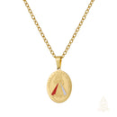 Catholic Town Divine Mercy " JESUS I TRUST IN YOU" religious oval medal with chain ( Available in Gold and Silver colors )