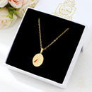 Catholic Town Divine Mercy " JESUS I TRUST IN YOU" religious oval medal with chain ( Available in Gold and Silver colors )