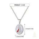 Catholic Town Divine Mercy " JESUS I TRUST IN YOU" religious oval medal with chain ( Available in Gold and Silver colors )