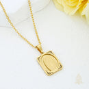 Catholic Town stainless steel Our Lady of Guadalupe Rectangular Medal Necklace — Gold & Silver