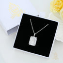 Catholic Town stainless steel Our Lady of Guadalupe Rectangular Medal Necklace — Gold & Silver