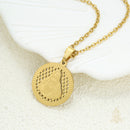 Catholic Town Sacred Heart of Jesus Round Medal Necklace – Stainless Steel (Gold/Silver)