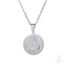 Catholic Town Sacred Heart of Jesus Round Medal Necklace – Stainless Steel (Gold/Silver)