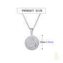 Catholic Town Sacred Heart of Jesus Round Medal Necklace – Stainless Steel (Gold/Silver)