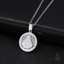 Catholic Town Sacred Heart of Jesus Round Medal Necklace – Stainless Steel (Gold/Silver)