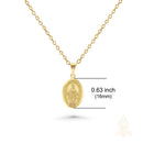 Catholic Town Virgin Mary Necklace with Chain – Miraculous Medal Pendant in Stainless Steel, Gold or Silver Color