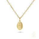Catholic Town Virgin Mary Necklace with Chain – Miraculous Medal Pendant in Stainless Steel, Gold or Silver Color