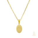 Catholic Town Miraculous Medal Necklace for Women – Virgin Mary Stainless Steel Pendant Chain Gold or Silver