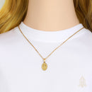 Catholic Town Miraculous Medal Necklace for Women – Virgin Mary Stainless Steel Pendant Chain Gold or Silver