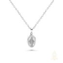 Catholic Town Virgin Mary Necklace with Chain – Miraculous Medal Pendant in Stainless Steel, Gold or Silver Color