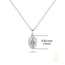 Catholic Town Virgin Mary Necklace with Chain – Miraculous Medal Pendant in Stainless Steel, Gold or Silver Color