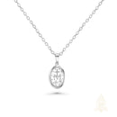 Catholic Town Virgin Mary Necklace with Chain – Miraculous Medal Pendant in Stainless Steel, Gold or Silver Color