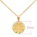 Catholic Town stainless steel Saint Benedict Medal Necklace Available in Gold and Silver colors