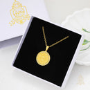Catholic Town St. Benedict Medal Necklace with CZ Crystals – Stainless Steel Pendant with Chain, Gold or Silver Finish, Catholic Protection Jewelry